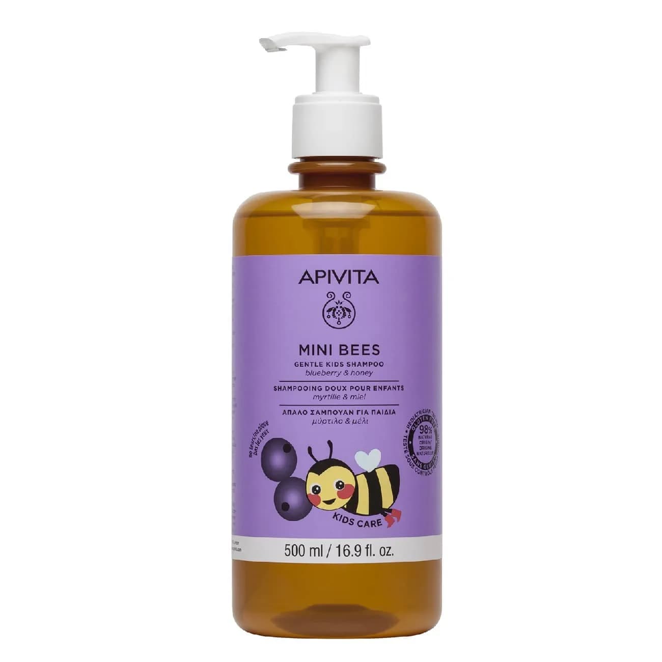 Apivita Gentle Kids Ch Mirtil/Mel 500Ml
