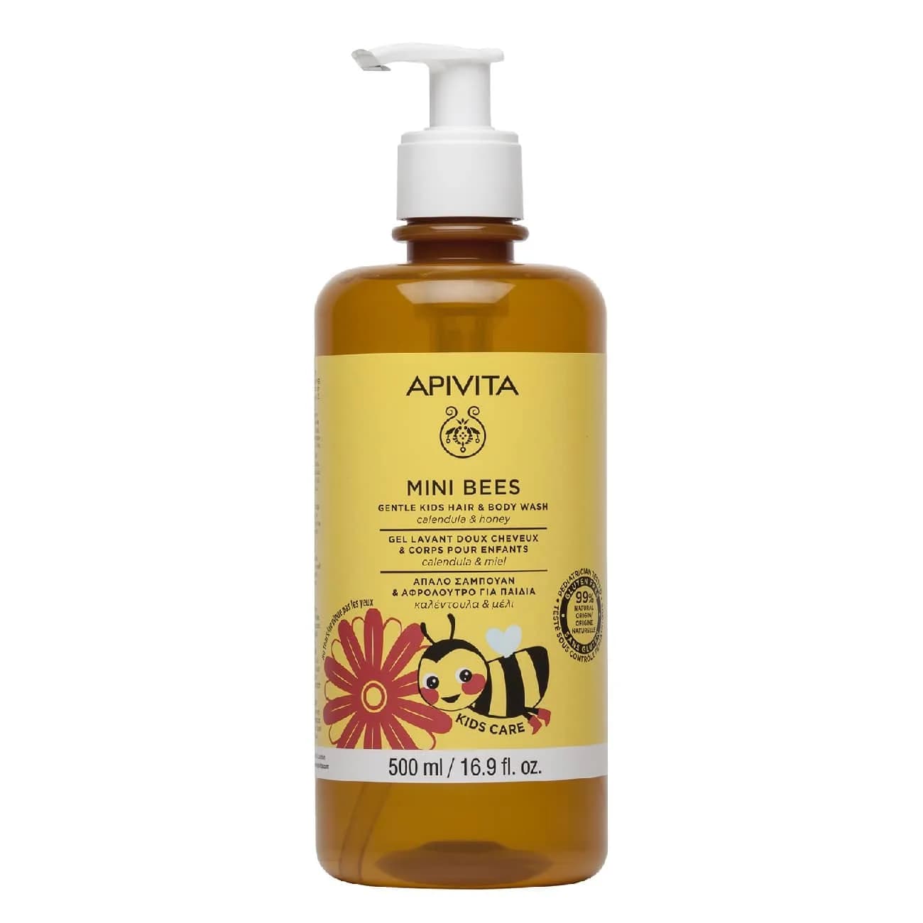 Apivita Gentle Kids Cabelo/Corpo 500Ml