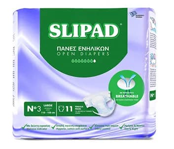Slipad Diapers Fralda Incont N3 L X11