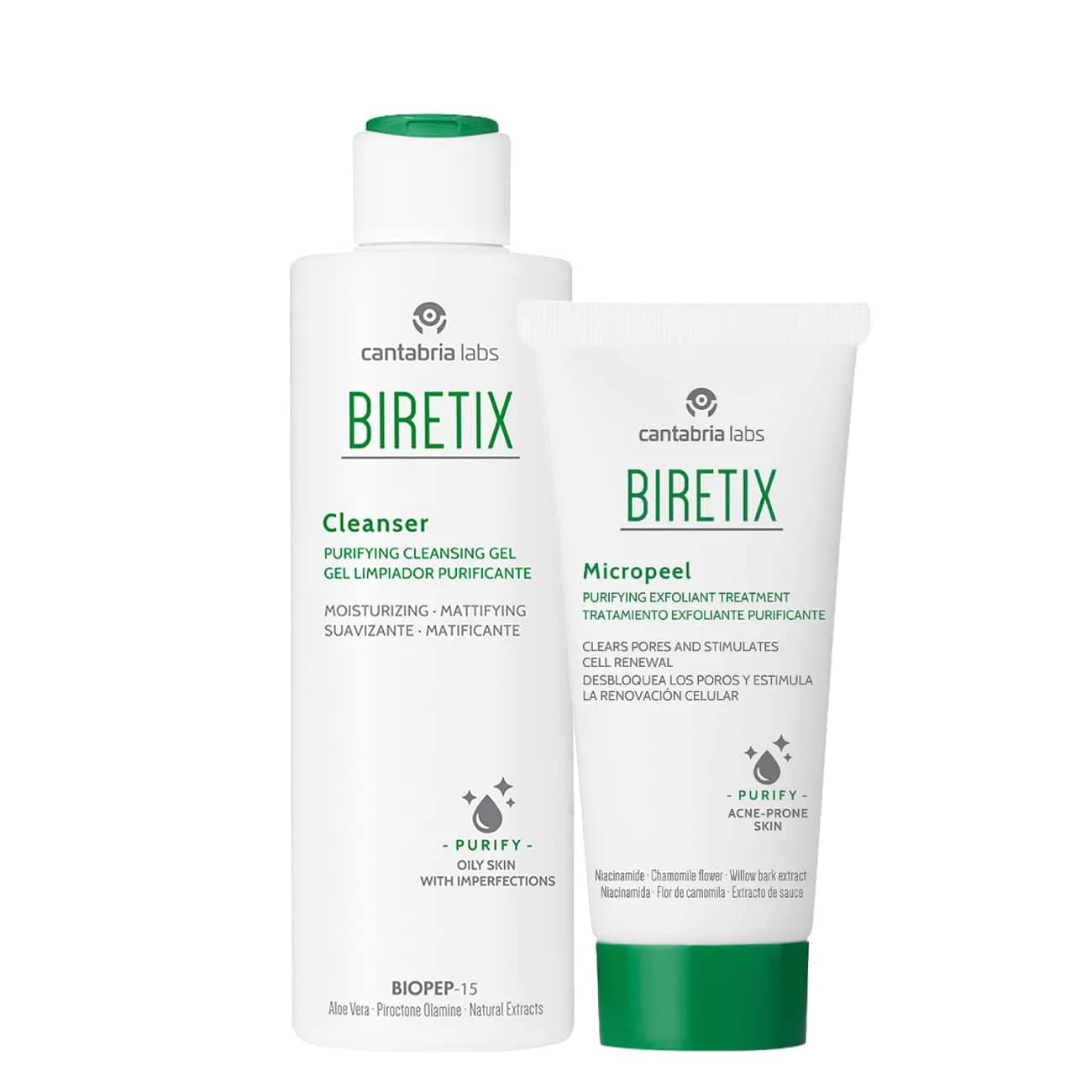 Biretix Cleanser 200ml+Of Micropeel 50