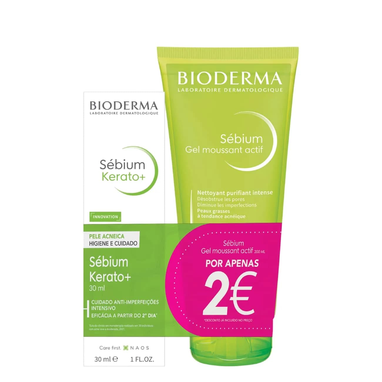 Sebium Bioderma Kera+Gel-Cr 30+Gel200Ml