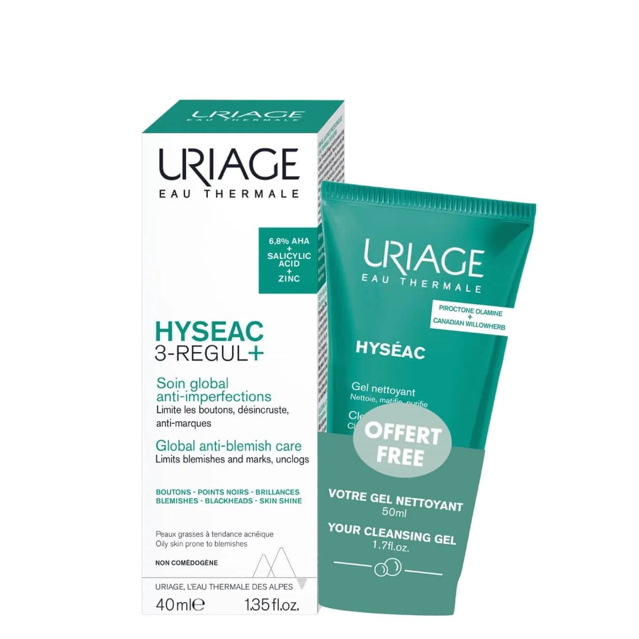 Uriage Hyseac 3-Regul 40Ml+Gel Limp 50