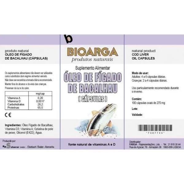 Bioarga Caps Oleo Figado Bacax100