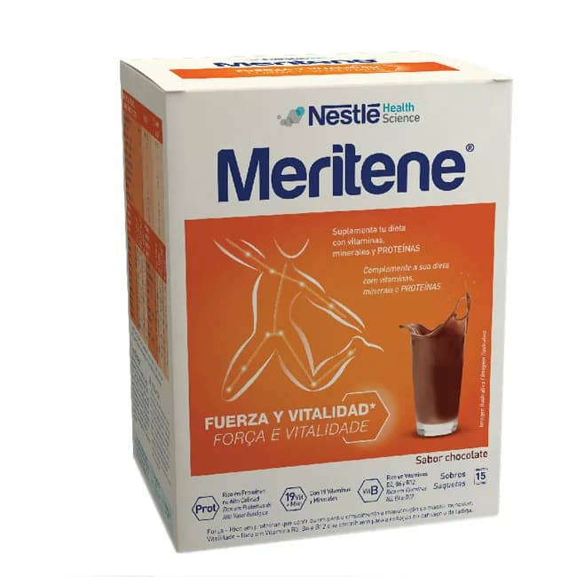 Meritene Chocolat Cart Po X 15 pó saq