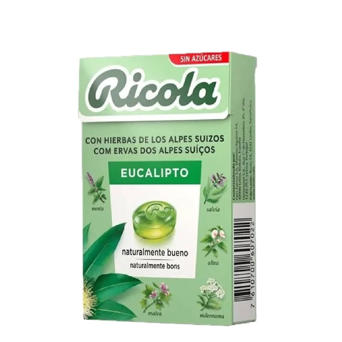 Ricola Reb S/ Ac Eucalipto 50G