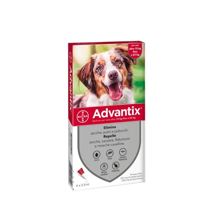 Advantix Cao Sol Uncao 2,5Mlx4 10-25Kg