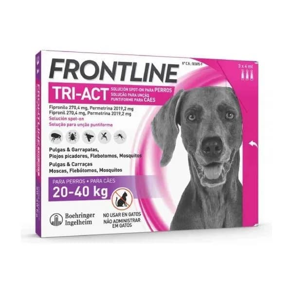 FrontlineTriAct SolUnc 3X4Ml Cão20-40Kg