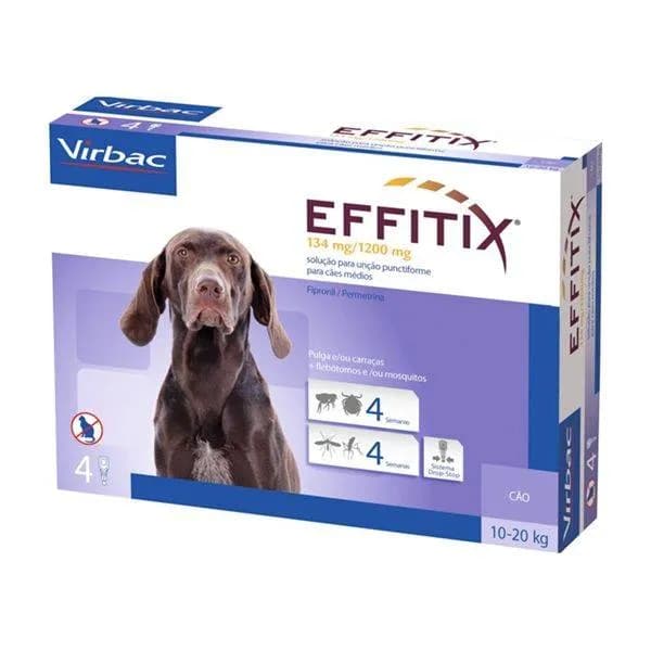 Effitix 134/1200Mg Cão Med Pip X4