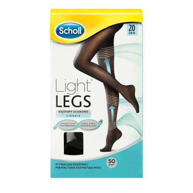 Scholl Light Legs Coll Comp 20den S Preto