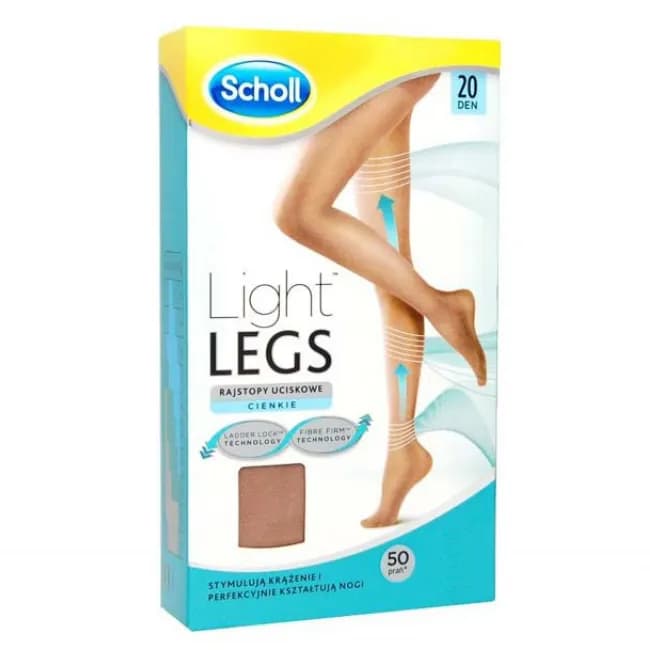 Scholl Light Legs Coll Comp 20den Xl Pele