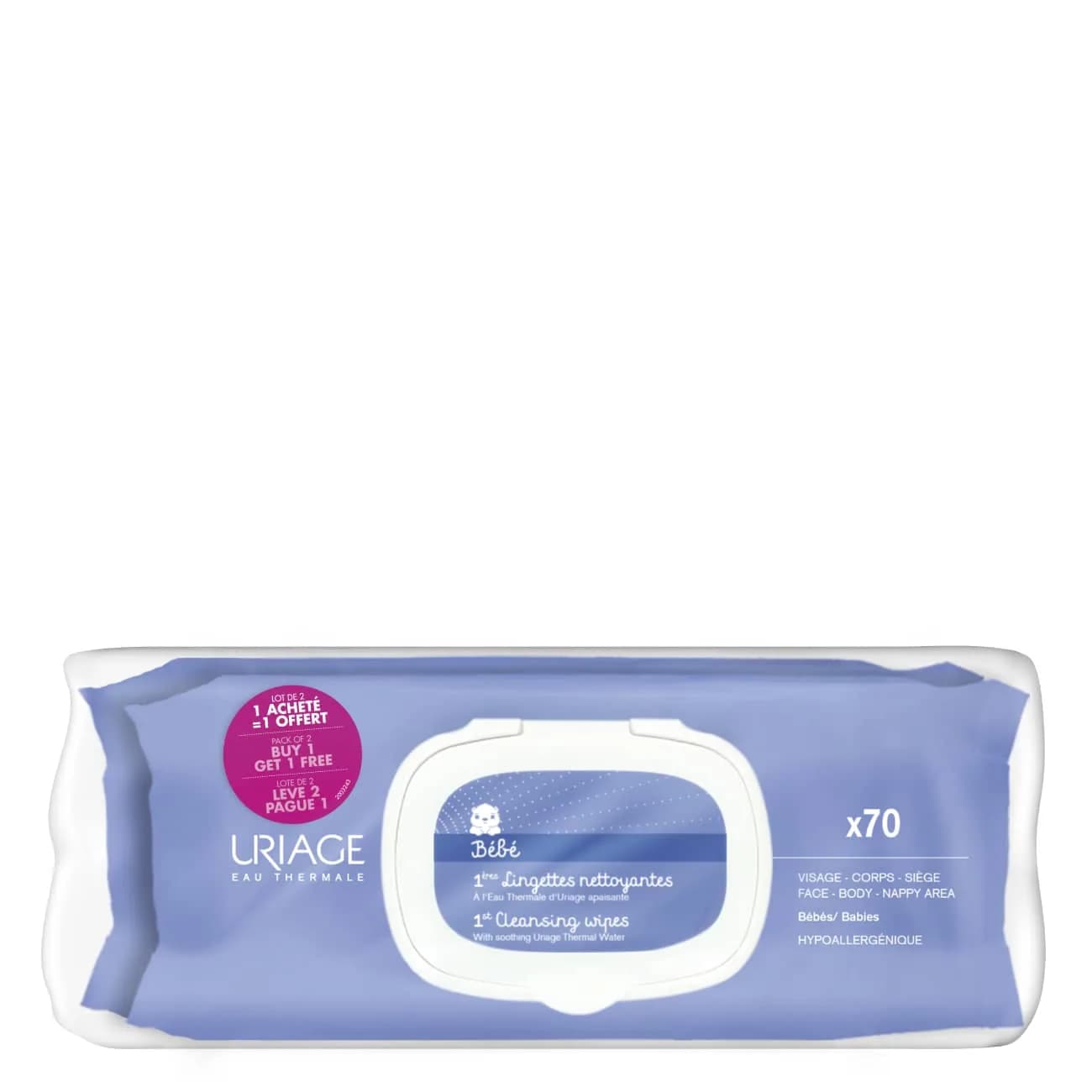 Uriage Bebe Toalhetes 1Agx70 Duo