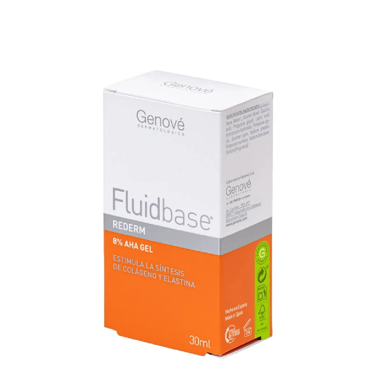 Fluidbase Rederm 8% AHA Gel 30Ml