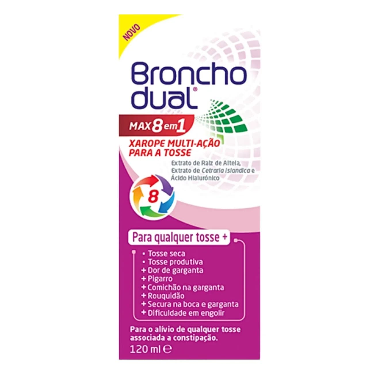 Bronchodual Max 8 em 1 Xarope 120Ml