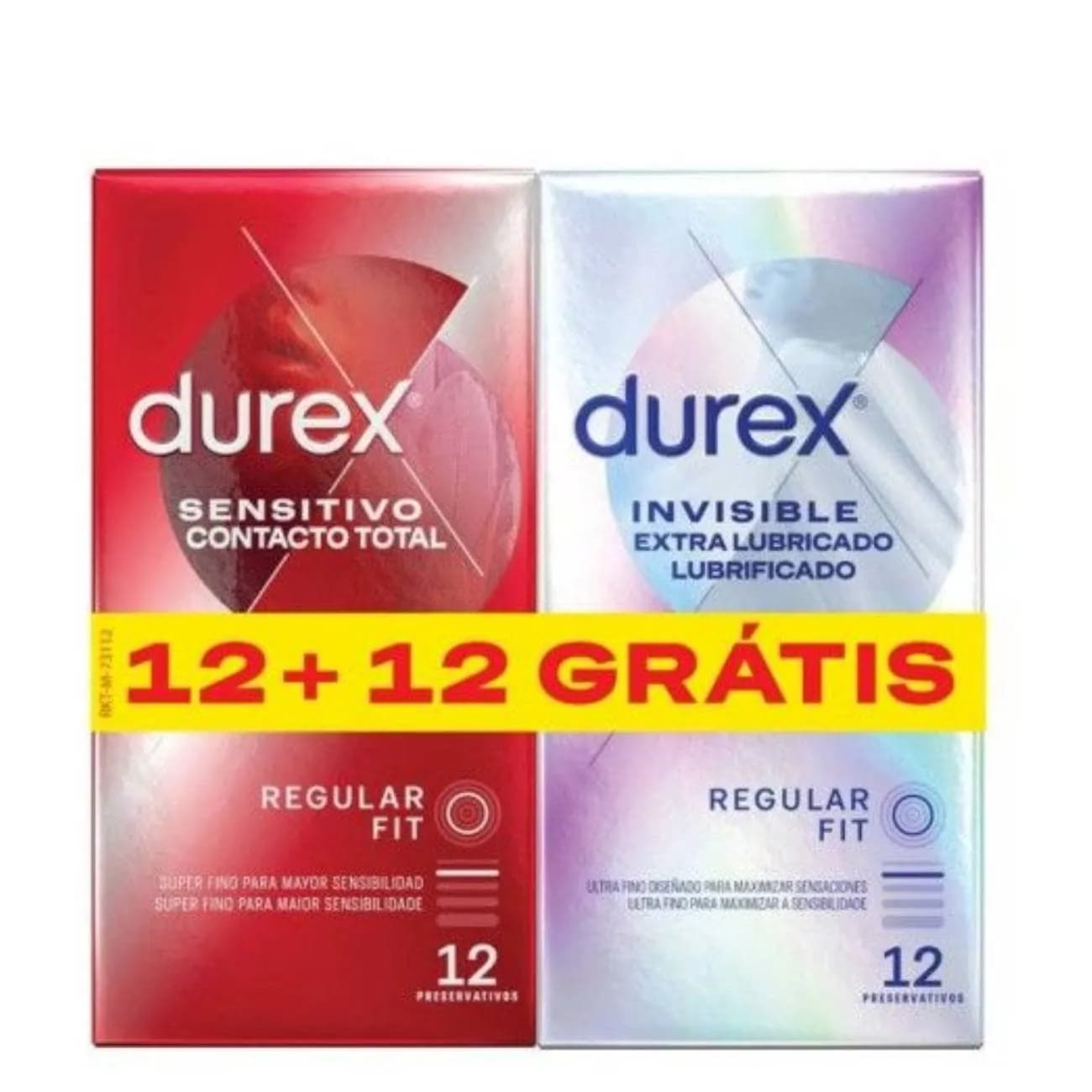 Durex Invis Extr Lub+Sens Cont Tot12+12