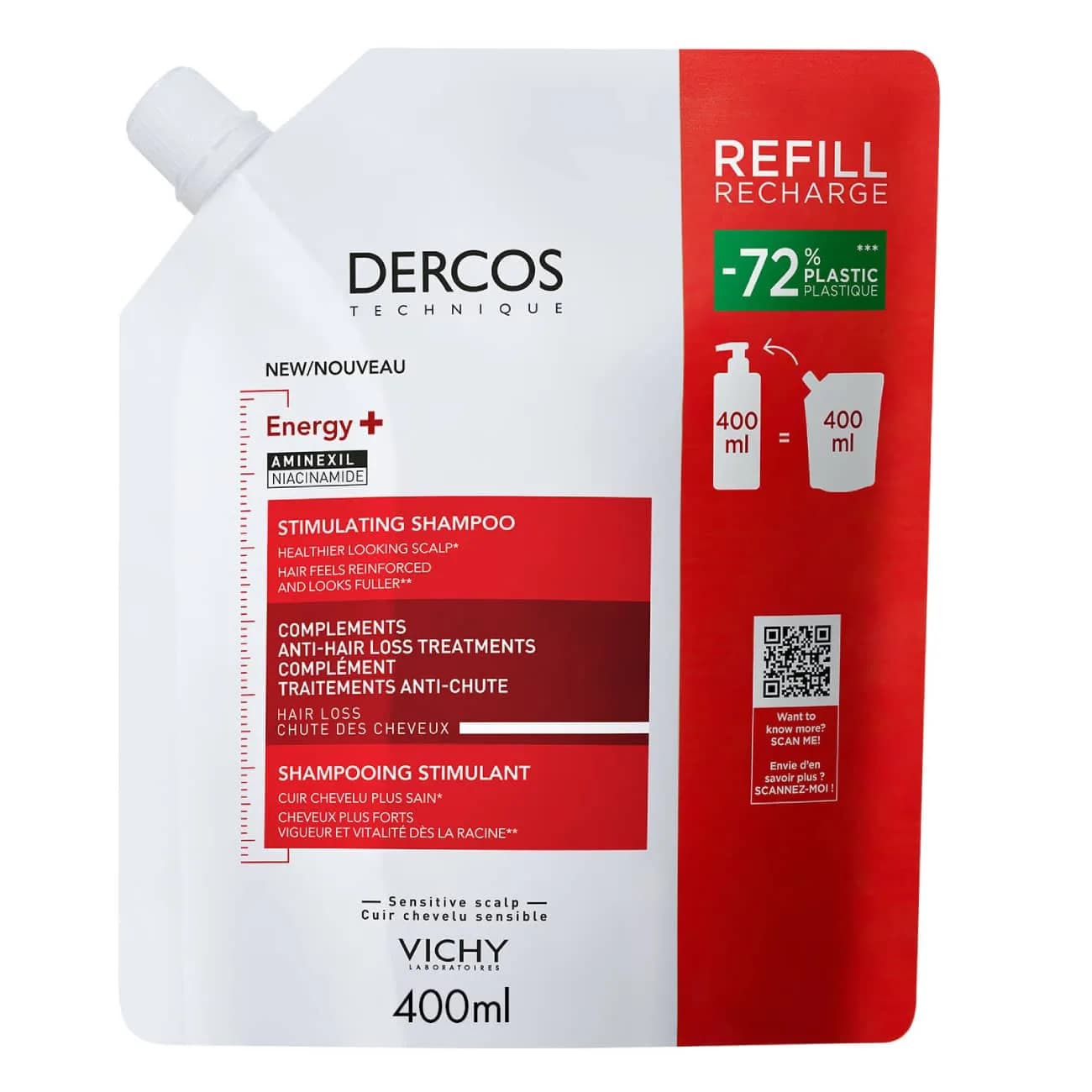 Dercos Estimulante Ch Refill 400Ml