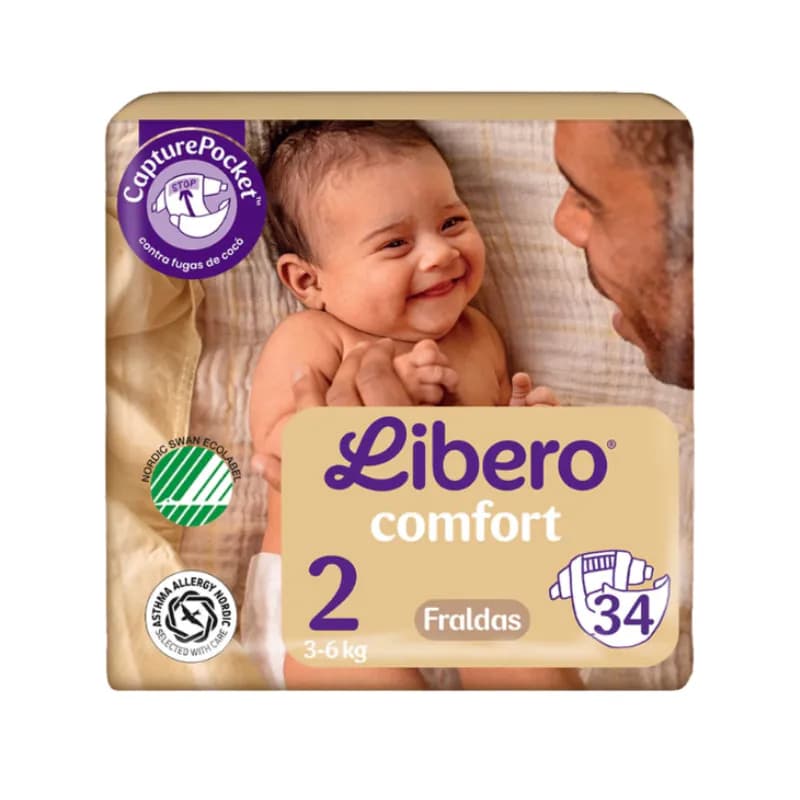 Libero Comfort 2 Fralda 3-6Kg X34