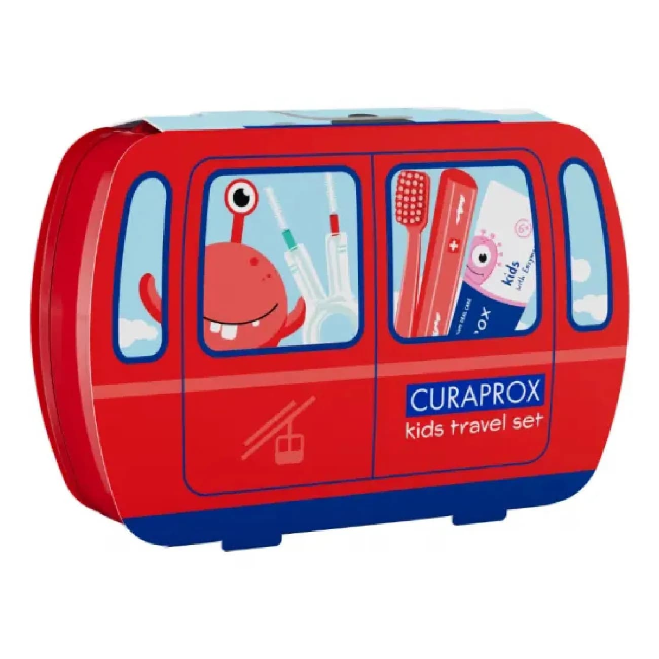 Curaprox Kids Kit Viagem Vermelho