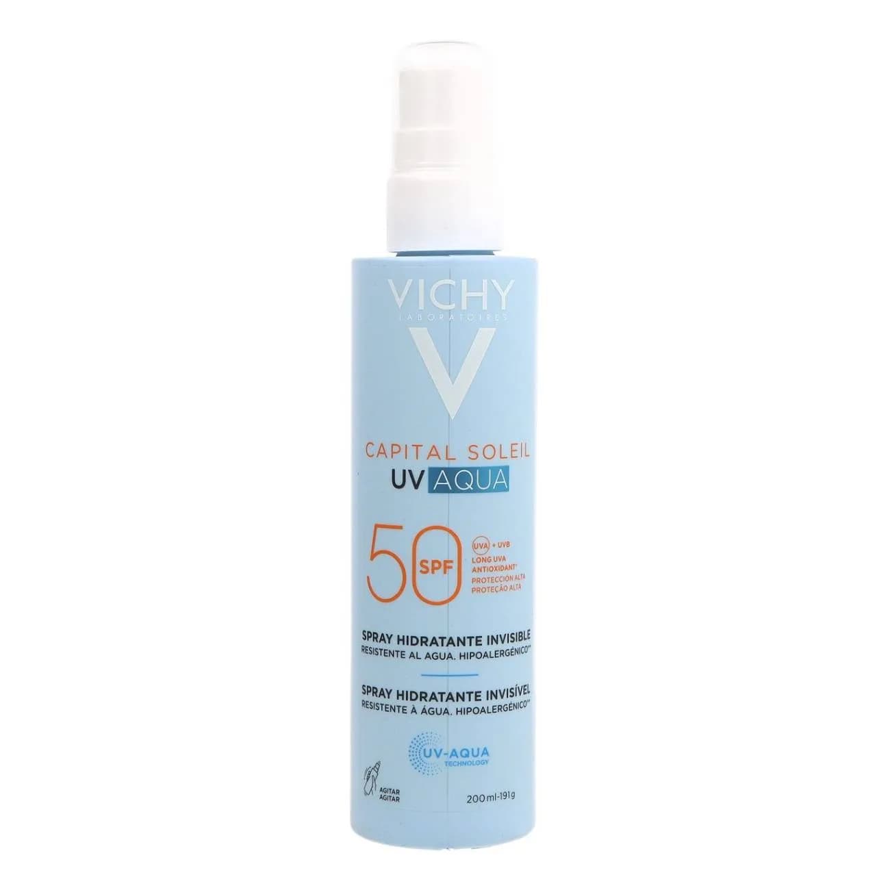 Vichy Cap Sol UVAqua Spr Inv SPF50 200