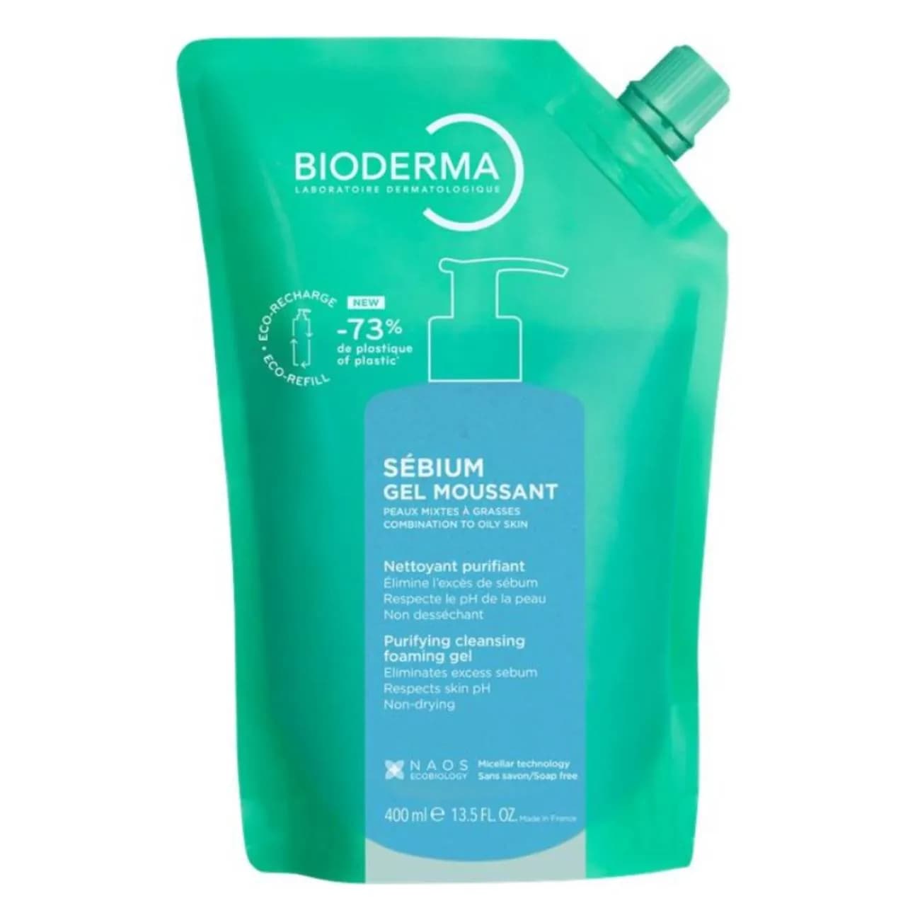 Sebium Biod Gel Moussant EcoRefill400Ml