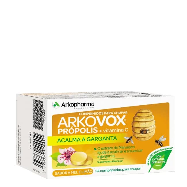 Arkovox Propolis+ Vit C Mel/Limao Comp X 24