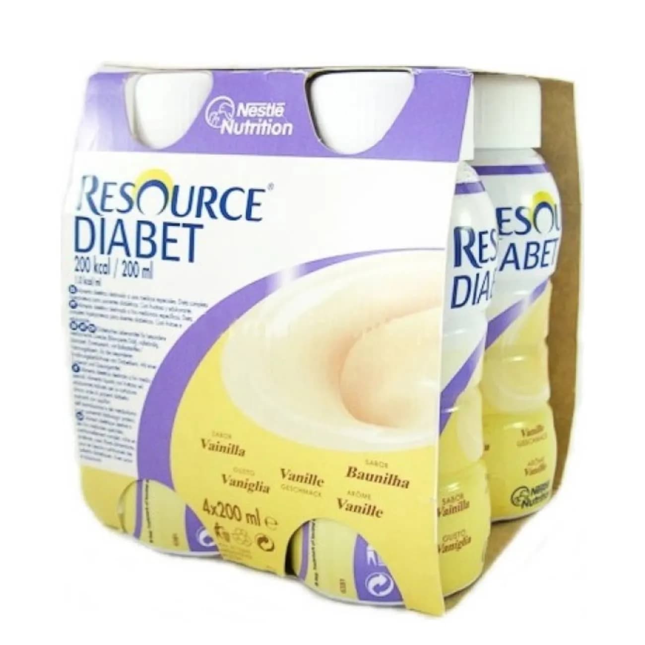 Resource Diabet Sol Or Baunilha 200 Ml X4 emul oral frasco