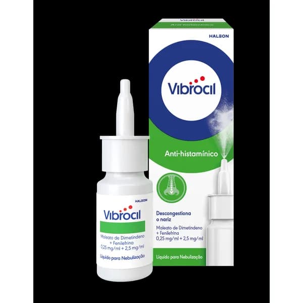 Vibrocil, 0.25 mg/ml + 2.5 mg/ml Frasco nebulizador 15 ml Sol inal neb
