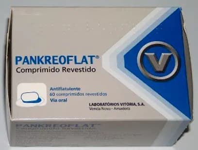 Pankreoflat, 172 mg + 80 mg Blister 60 Unidade(s) Comp revest
