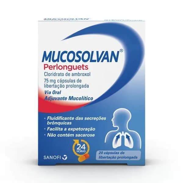 Mucosolvan Perlonguets, 75 mg x 20 cáps lib prol