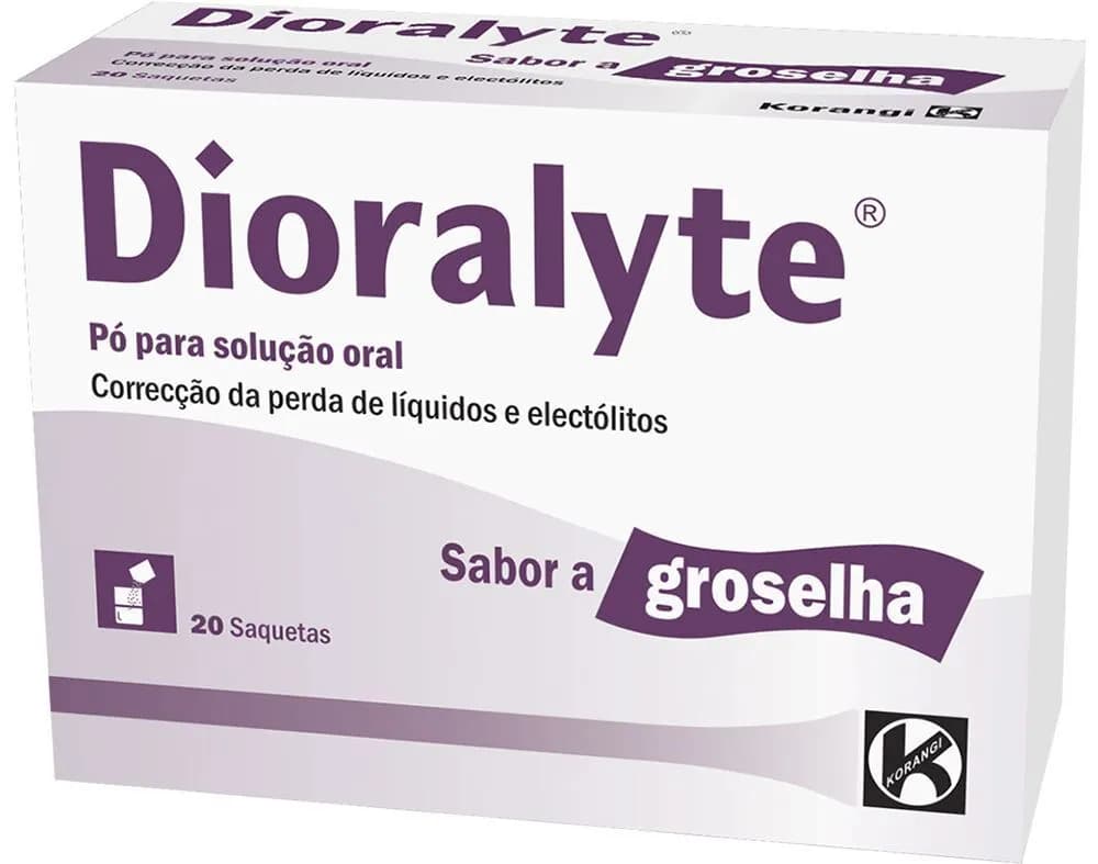Dioralyte (Sabor Groselha) x 20 pó sol oral saq