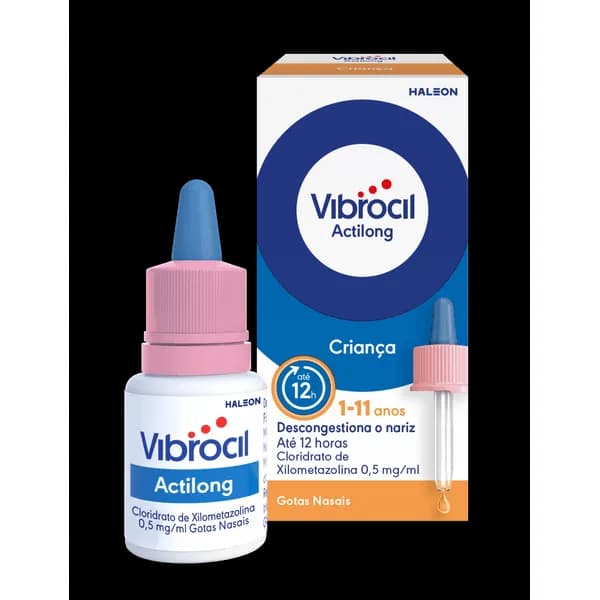 Vibrocil Actilong, 0.5 mg/ml Frasco 10 ml Gta nasal sol
