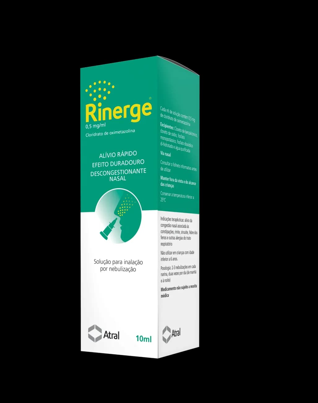Rinerge, 0,5 mg/mL-10mL x 1 sol pulv nasal