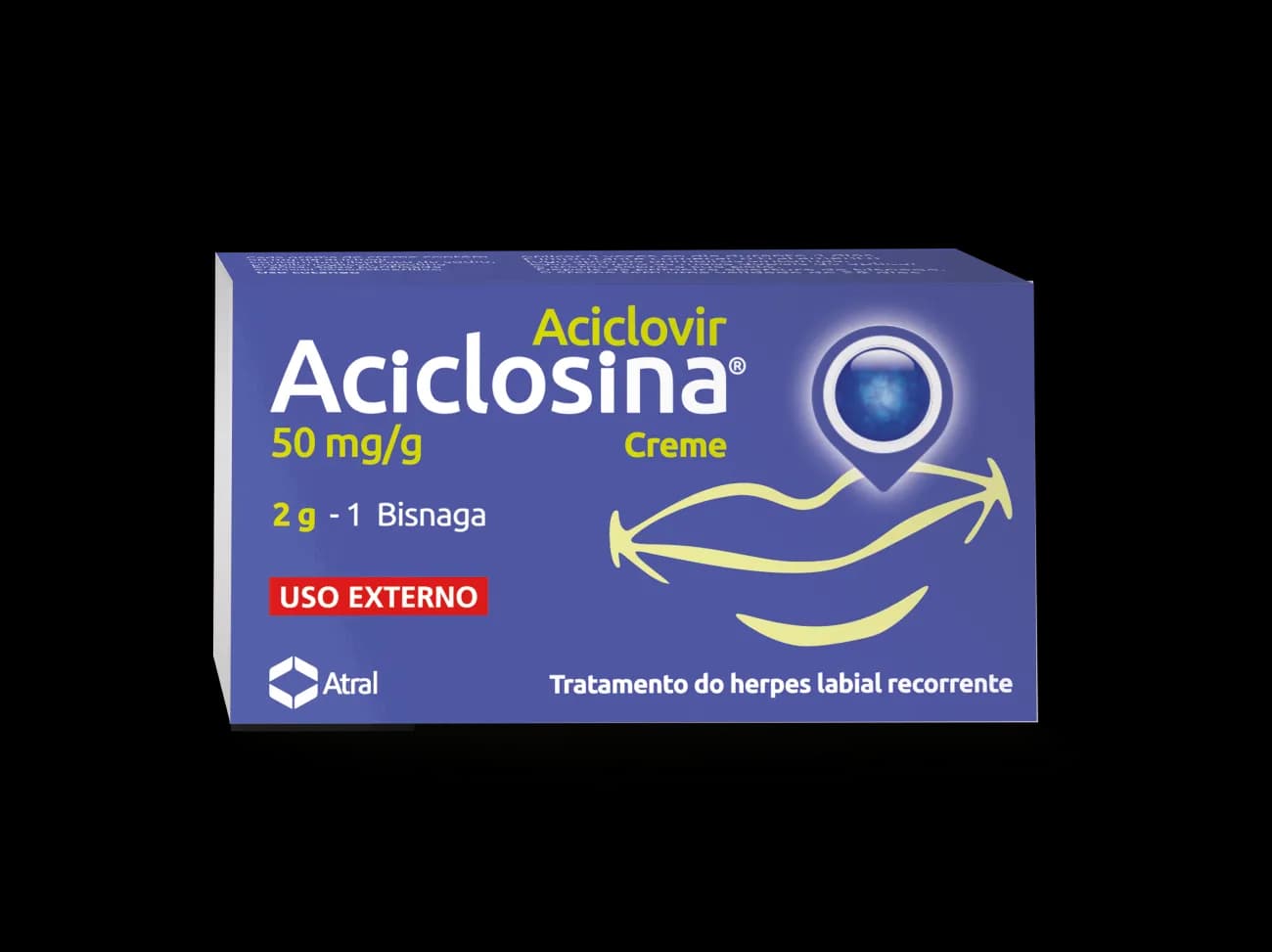 Aciclosina, 50 mg/g Bisnaga 2 g Cr