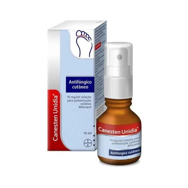 Canesten Unidia, 10 mg/ml Frasco 15 ml Sol pulv cutan