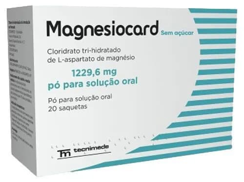 Magnesiocard sem açúcar, 1229.6 mg 20 Saqueta 4 g Po sol oral