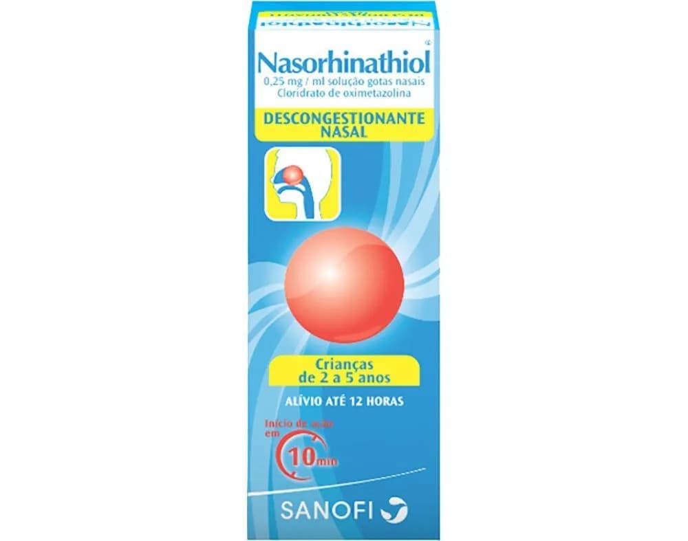Nasorhinathiol, 0,25 mg/mL-15mL x 1 sol nasal conta-gotas