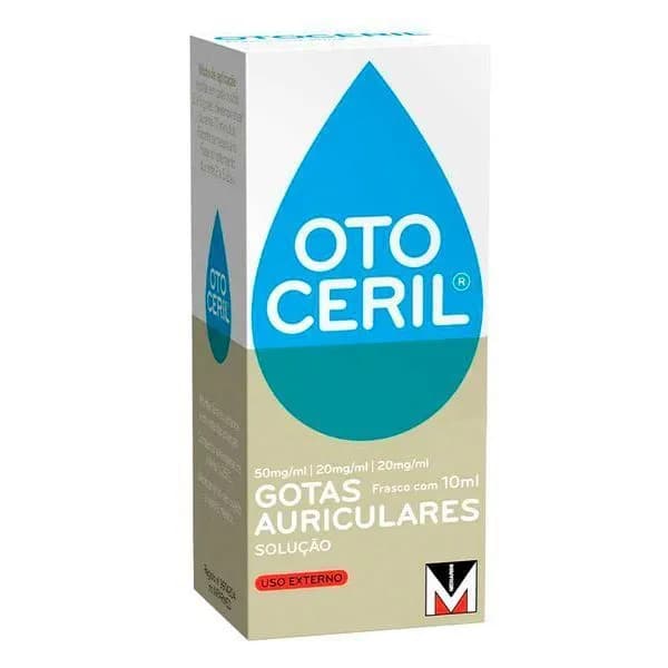 Otoceril, 50 mg/ml + 20 mg/ml + 20 mg/ml Frasco 10 ml Gta auric sol